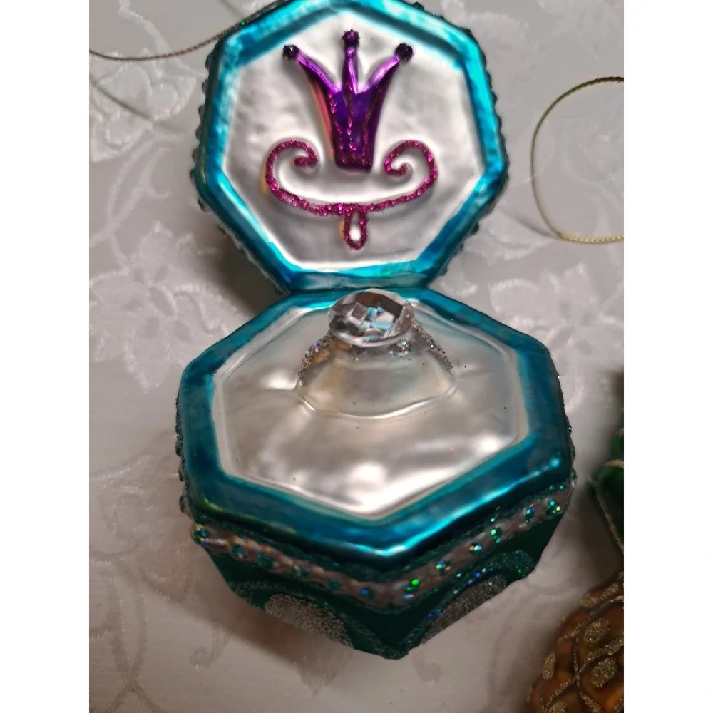 Glass Christmas Ornaments Set Of 3